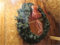 large Christmas greenery wreath