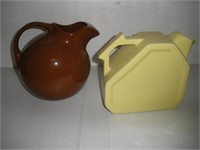 2 Hall Ceramic Pitchers, Tallest 8 inches