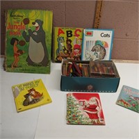 Vintage Childrens Books and Crayons