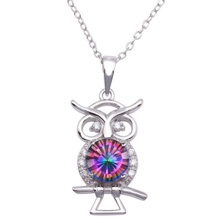 Sterling Silver Mystic Topaz Necklace