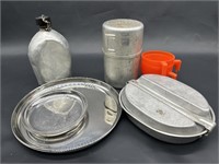 Camping Canteens, Thermos, Covered Dish, Trays
