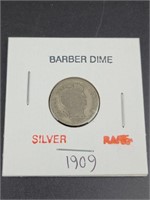 1909 Silver Barber Dime