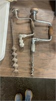 2 VINTAGE HAND DRILLS