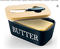 Olyzer Butter Dish with Lid and Knife, Airtight