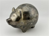 Vintage Silver Plate Piggy Bank