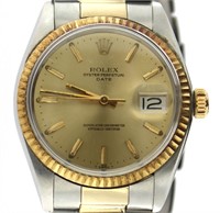Oyster Perpetual Rolex Date 34 Two Tone Watch