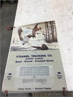 1957-1959 O'Daniel Trucking Albion Ill Calendar