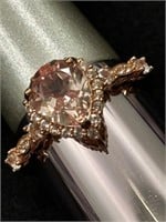 14-Karat Gold Pink Sapphire Ring - Size 7