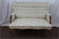 Queen Anne-Style Ivory Settee