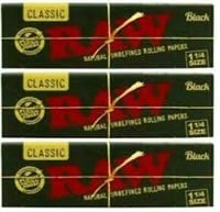 Lot Of (3) Packs RAW Black Classic Natural