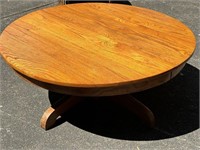 Solid Oak Round Coffee Table