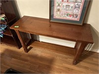 BASSETT MISSION STYLE BOW TIE CREDENZA ENTRY TABLE