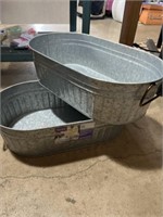 Better Homes & Gardens oval galvanized tubs