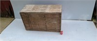 Large wood crate with lid.