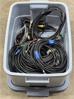 Coaxial cable cords and misc. wire with tote