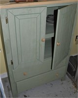 Green 2 Door Pantry Cabinet