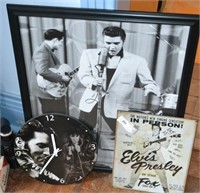 Elvis Presley Picture, Clock & Metal Sign
