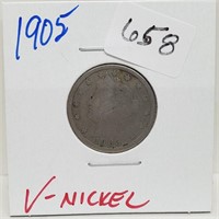 1905 V-Nickel 5 Cents