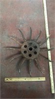 Vintage 12 point Cultivator wheel