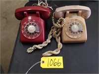 2 Rotary Dial Telephones
