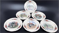 6 Sarreguemines France Dessert Plates Ceramic