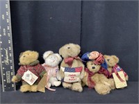 Lot of (5) Boyds Bears Stuffed Animals