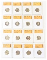 LOT OF 16 SGS GRADED QUARTERS STATE TERRITORIES