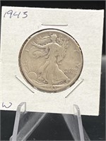 Walker 90% Silver Half Dollar 1943