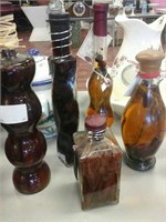 High bidders choice of 5 oil herb decor bottles
