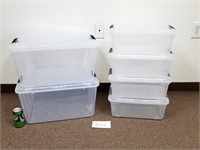 6 Plastic Storage Bins (No Ship)