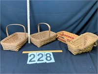 4 Longaberger baskets