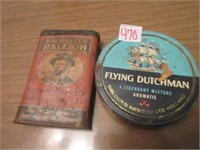 vintage tobacco tins.