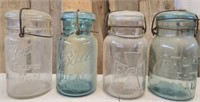 4pcs Vintage Glass Ball Empire Atlas Mason Jars
