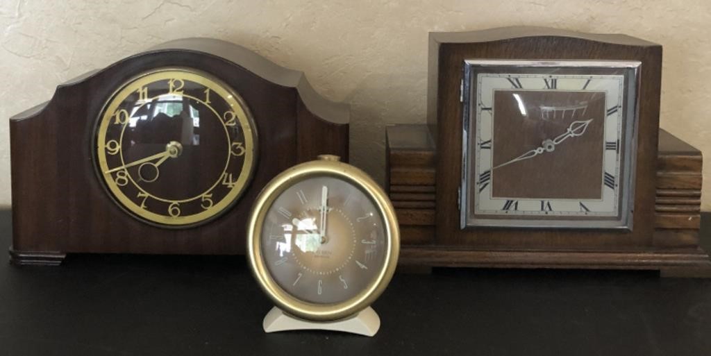 Trio Of Vintage Clocks