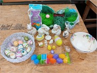 Easter decorations,  bags of basket grass,