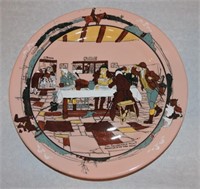 Buffalo Pottery pink 11 1/2" plate 'The