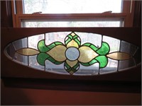 45 x 14" Stained Glass Hanging Small Crack