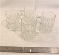 Four Glass Mugs