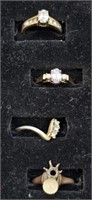 Assorted Costume Jewelry Rings, Etc