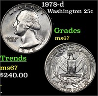 1978-d Washington Quarter 25c Grades GEM++ Unc