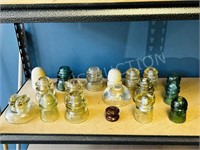 collection of insulators, glass & porcelain