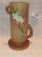 Roseville Brown Apple Blossom Vase Pottery
