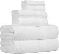 AMAZON BASICS 6-PIECE FADE RESISTANT TOWEL SET