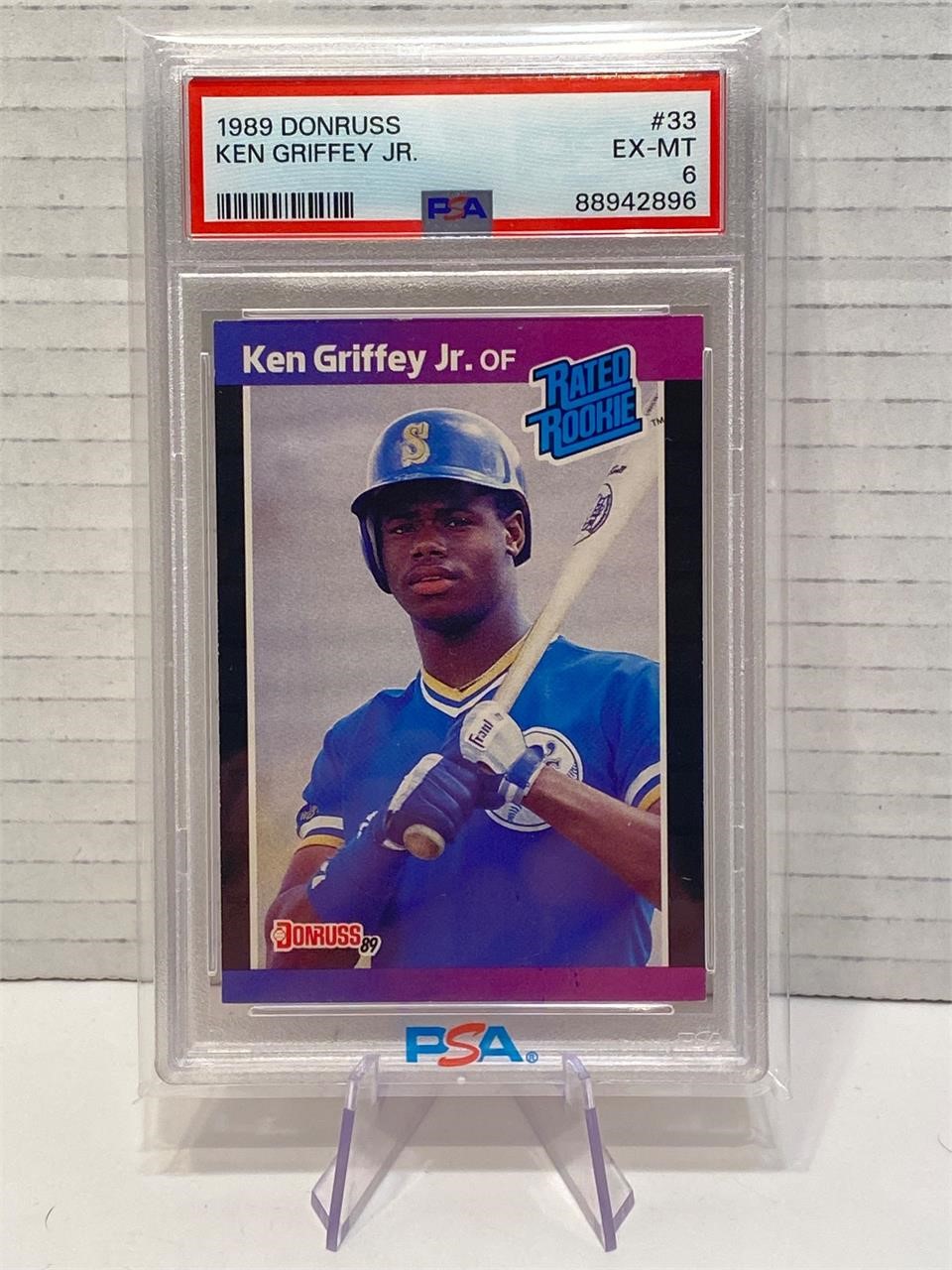 Ken Griffey Rated Rookie Graded Card