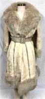 La Belle Fine Furs Full Length Trench Coat White T
