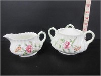 ROYAL DOULTON "CLOVELLY"  CREAM & SUGAR