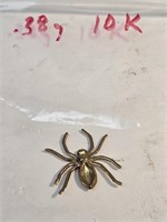 10k yellow gold SPIDER, .38 GRAMS