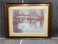 Ducks over Water Framed Print Harry Richardson