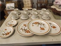 21 Pieces --Highland florals Collection Stoneware