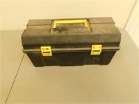 Black plastic toolbox 10X22X11